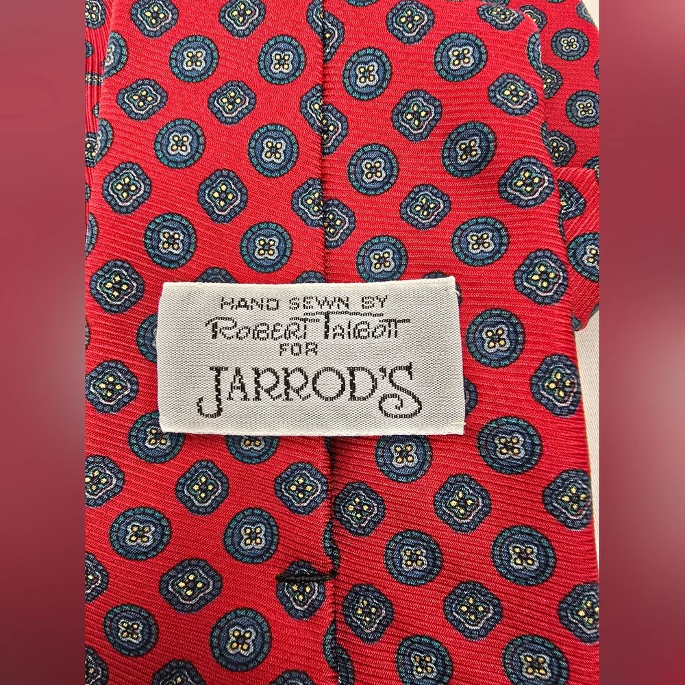 Robert Talbott for Jarrods Hand Sewn Finest Silk Preppy Geometric Neck Tie